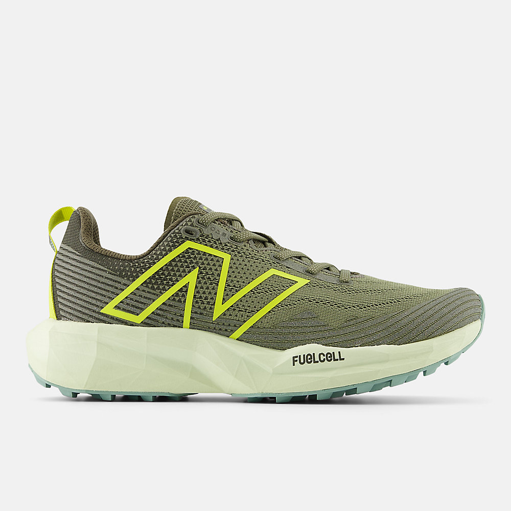 New Balance FuelCell Venym Shoes Dark Olivine with Dark Camo and Tea Tree